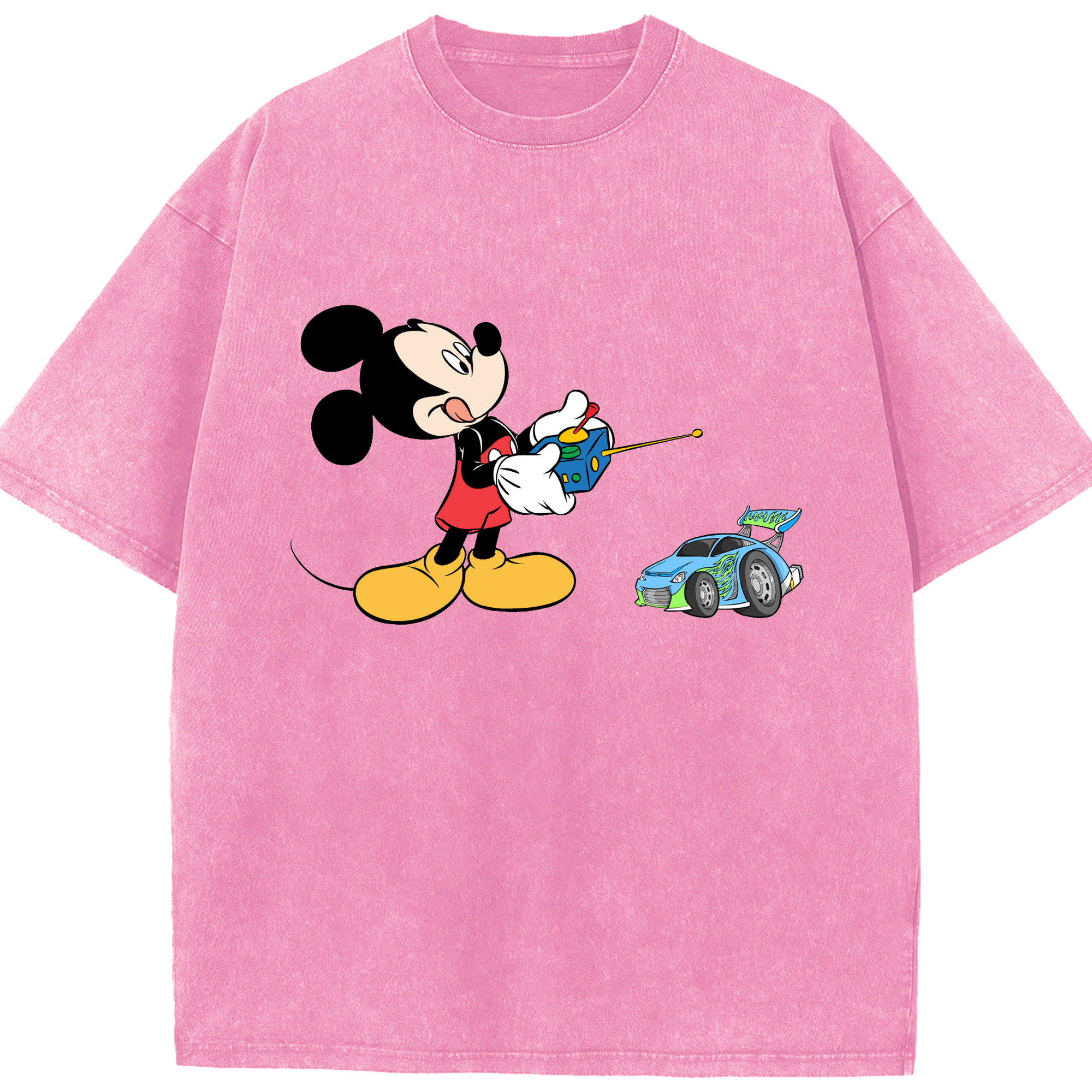 （画像用） ミッキーマウス Mickey Mouse 綿100% ヴィンテージ風 半袖Tシャツ（フロントプリント）